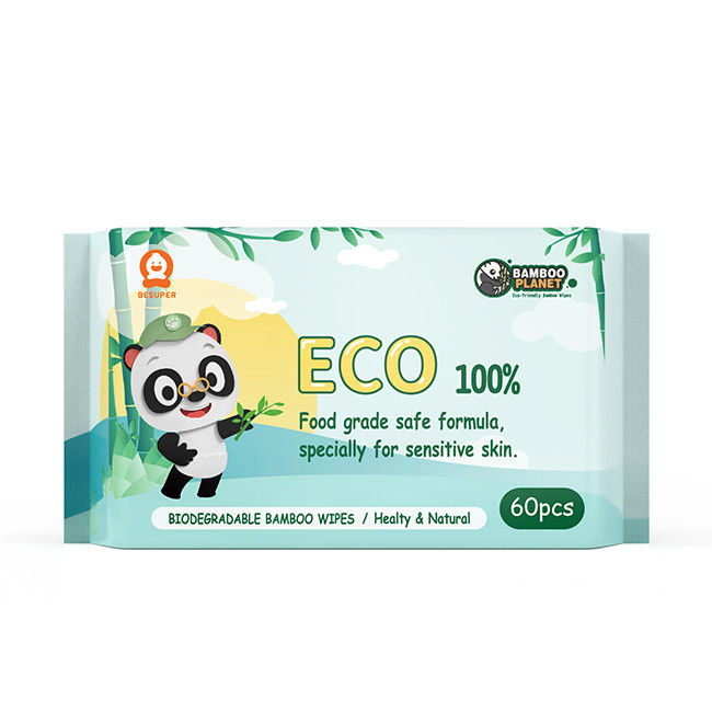 Bamboo Natural Fabric Disposable Wet Wipes Biodegradable Baby